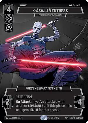 Asajj Ventress card image.