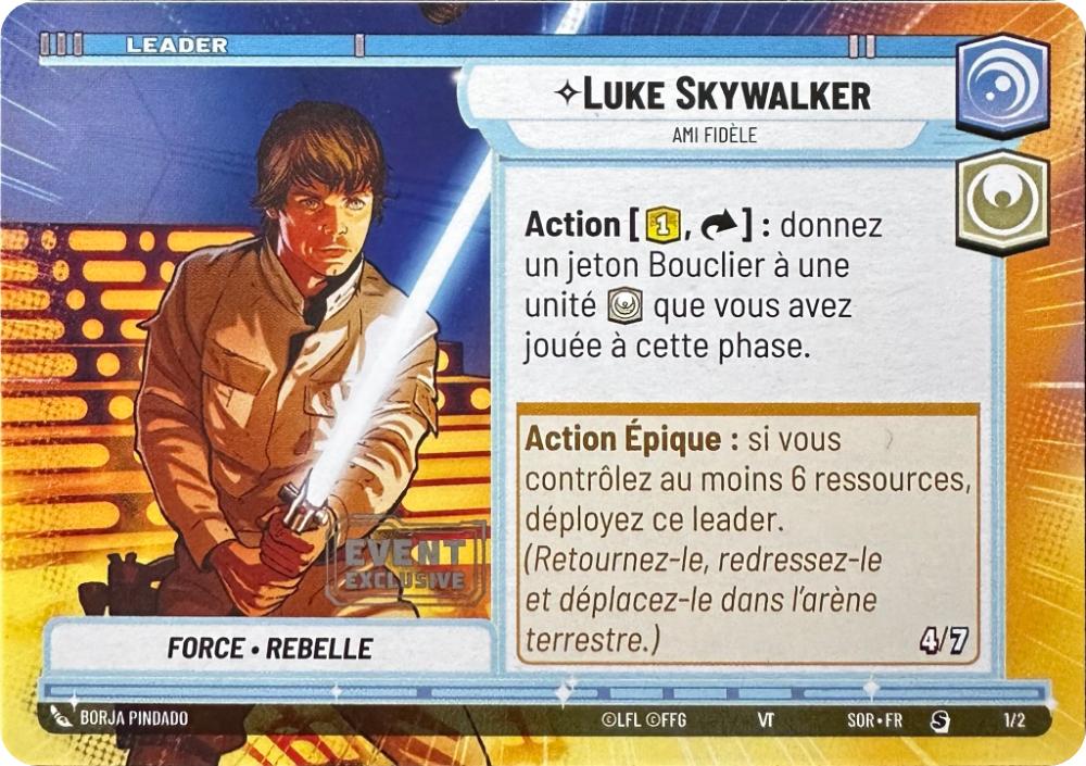 Luke Skywalker card image.