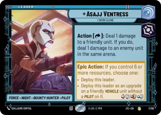 Asajj Ventress card image.