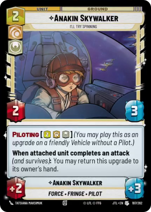 Anakin Skywalker card image.