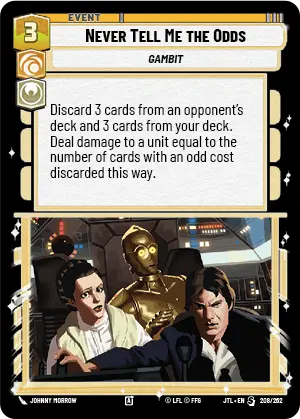 Never Tell Me The Odds card image.