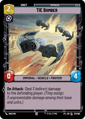 TIE Bomber card image.