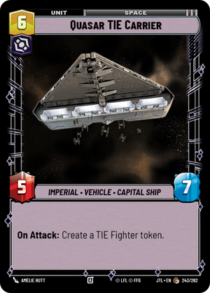 Quasar TIE Carrier card image.