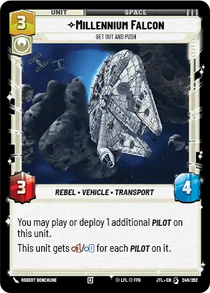 Millennium Falcon card image.