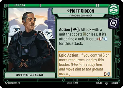 Moff Gideon card image.