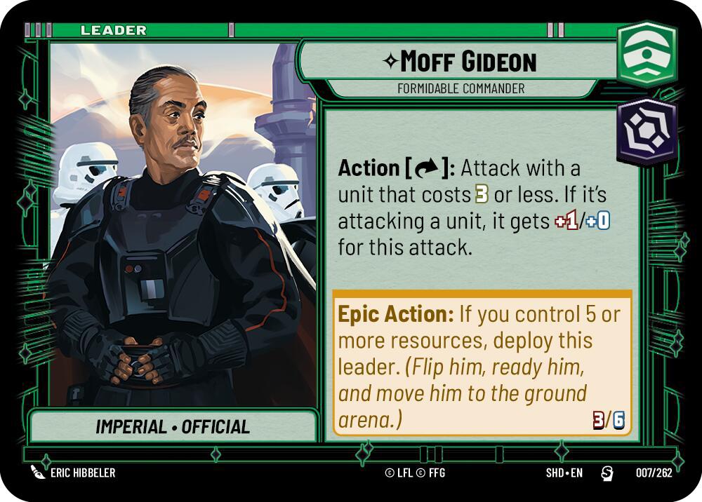 Moff Gideon card image.