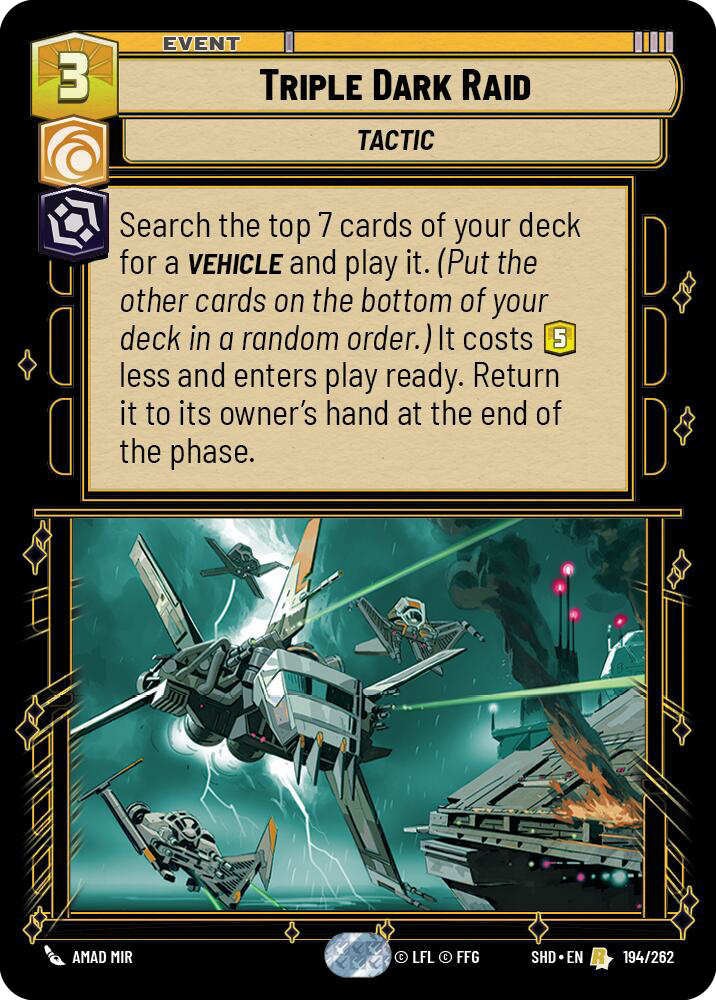 Triple Dark Raid card image.