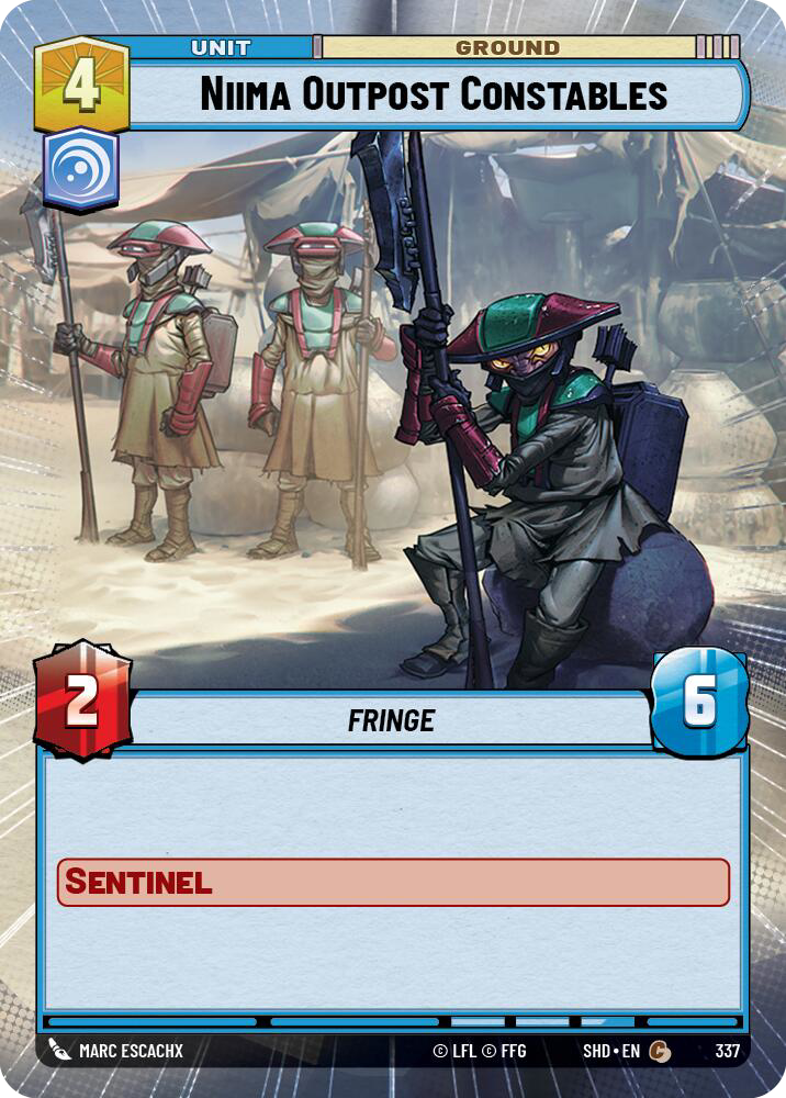 Niima Outpost Constables card image.