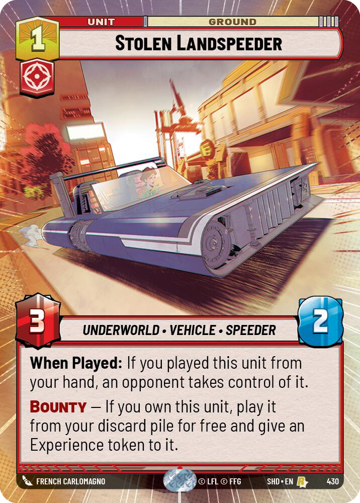 Stolen Landspeeder card image.