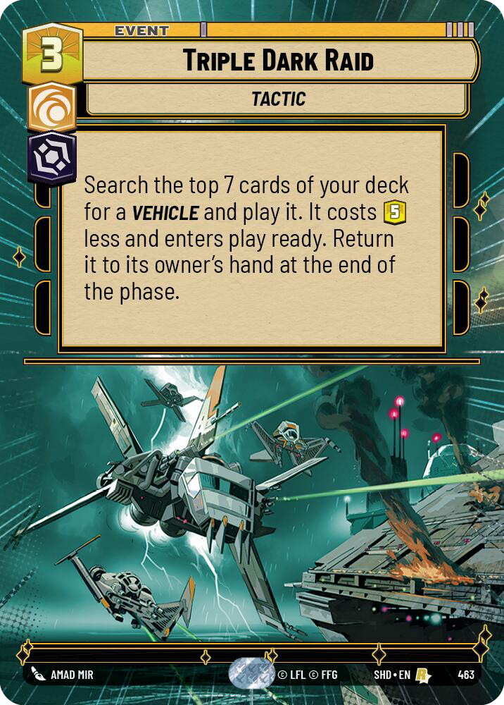 Triple Dark Raid card image.