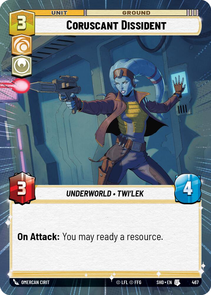 Coruscant Dissident card image.