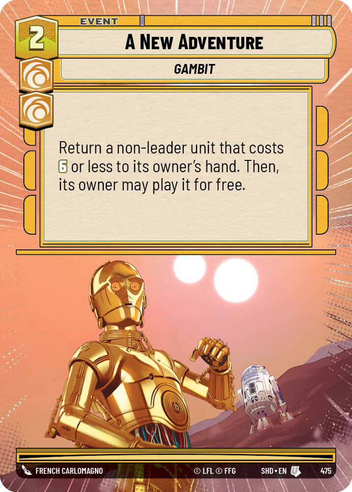A New Adventure card image.
