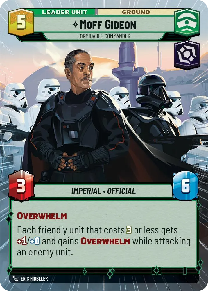 Moff Gideon card image.