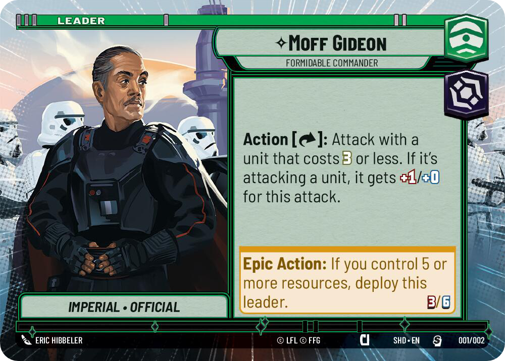 Moff Gideon card image.