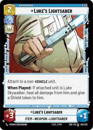 Luke's Lightsaber card image.