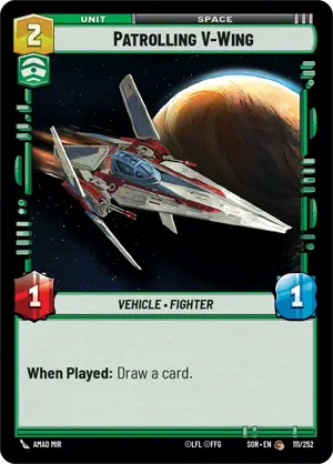 Patrolling V-Wing card image.