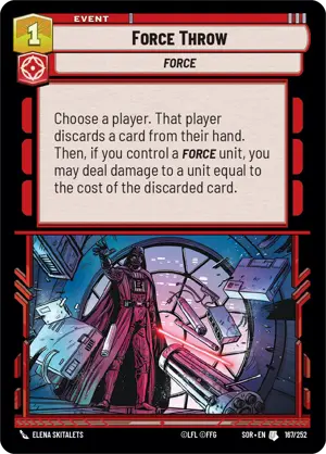 Force Throw card image.