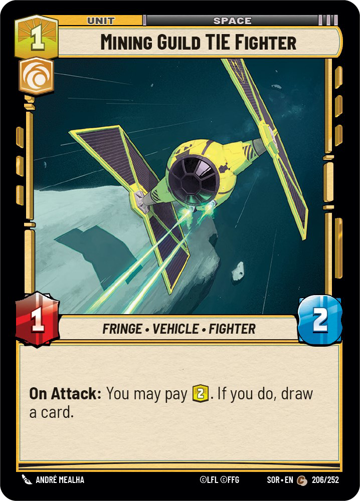 Mining Guild TIE Fighter card image.