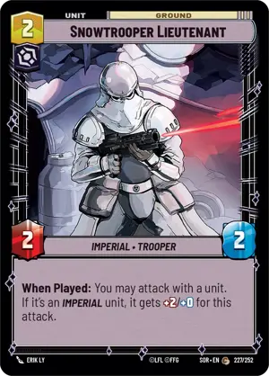 Snowtrooper Lieutenant card image.