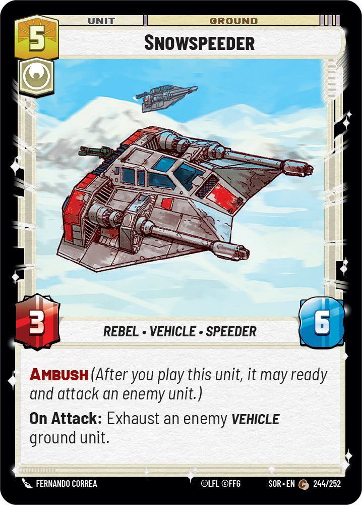 Snowspeeder card image.