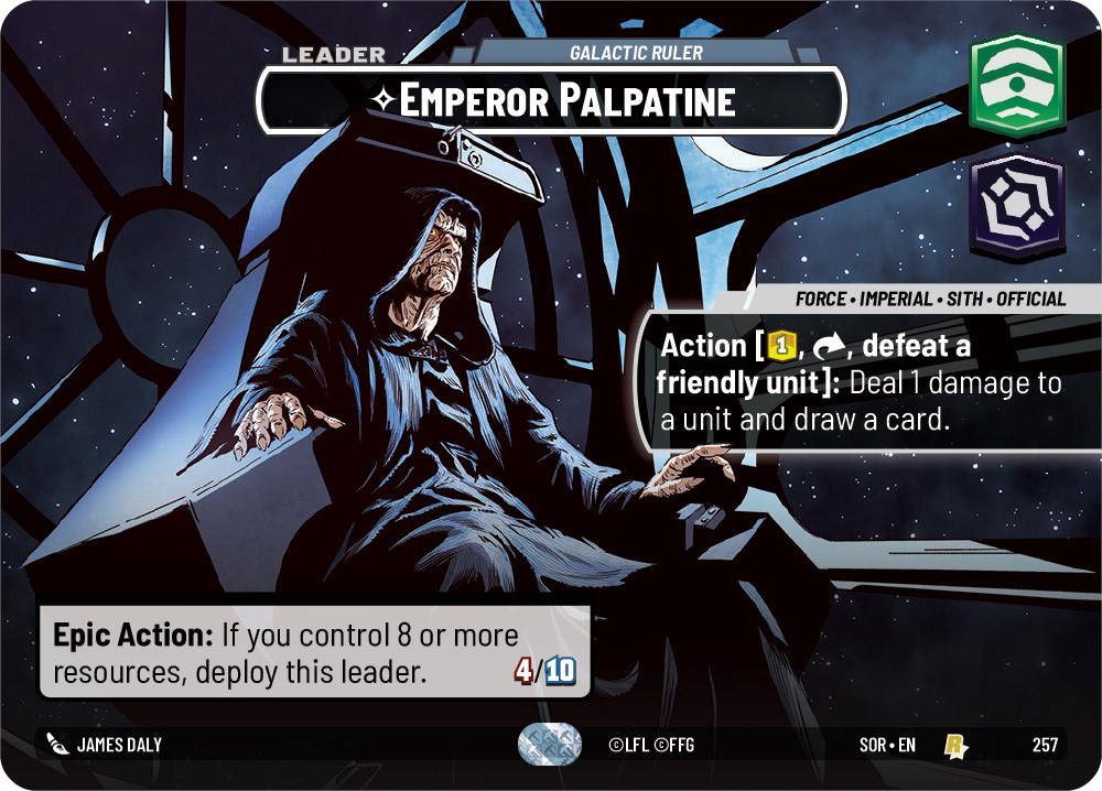 Emperor Palpatine card image.