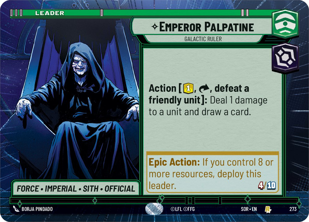 Emperor Palpatine card image.