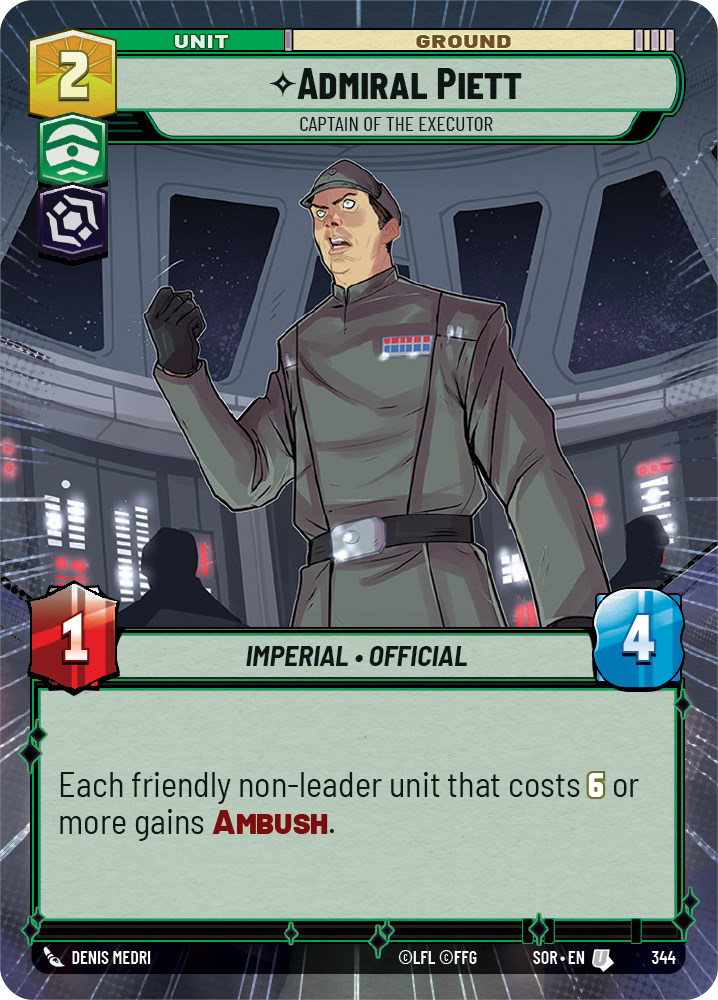 Admiral Piett, Captain of the Executor | SWUDB