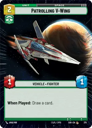 Patrolling V-Wing card image.