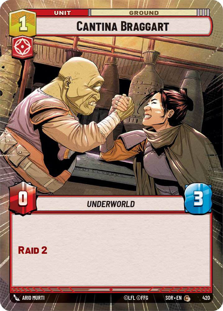 Cantina Braggart card image.