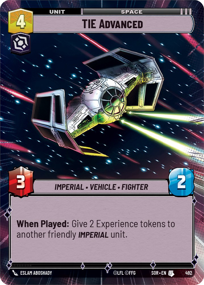 TIE Advanced card image.