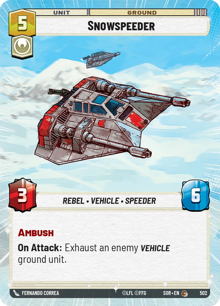 Snowspeeder card image.