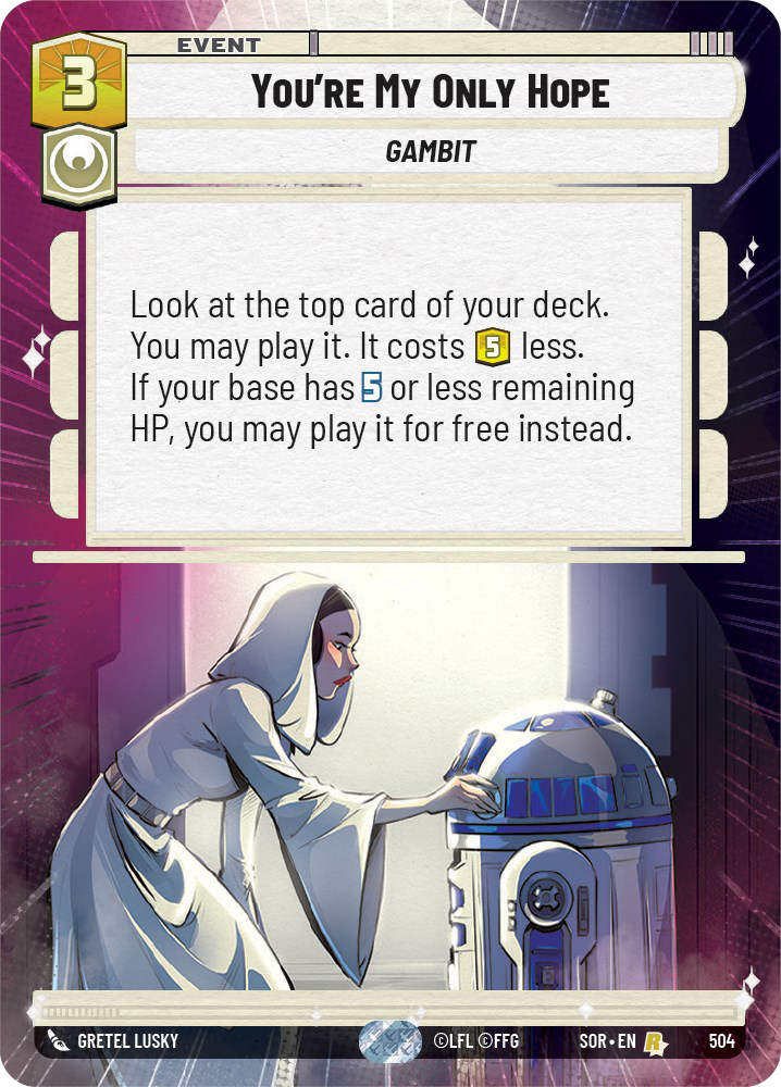 You're My Only Hope card image.