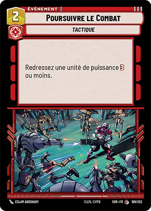 Poursuivre le Combat card image.