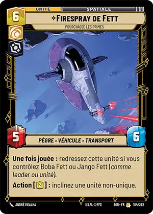 Firespray de Fett card image.