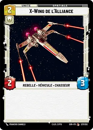 X-Wing de l’Alliance card image.