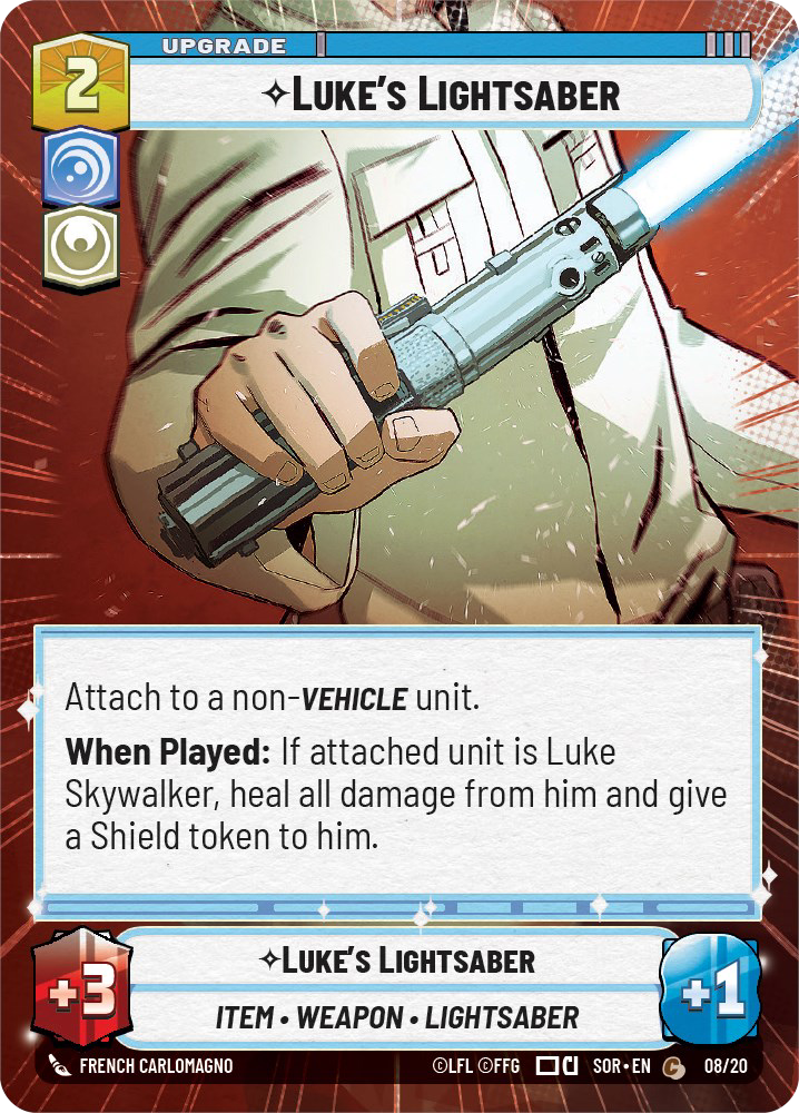 Luke's Lightsaber card image.