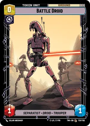 Battle Droid card image.