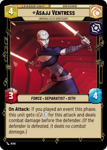 Asajj Ventress card image.