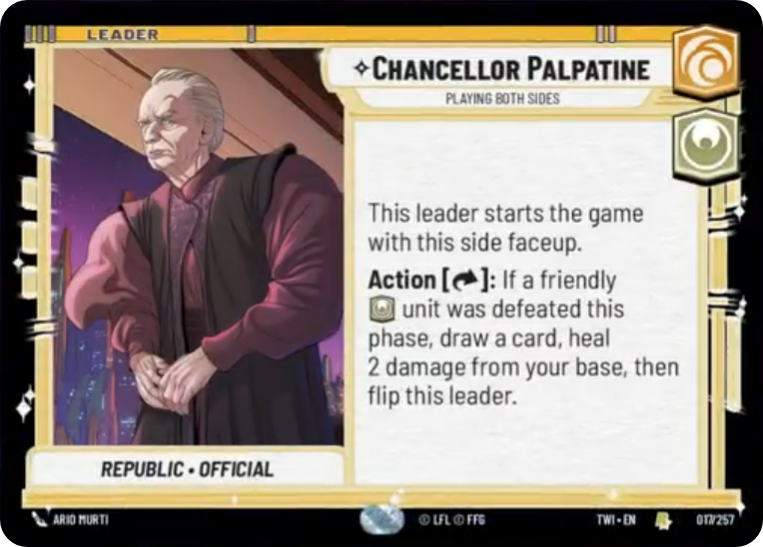 Chancellor Palpatine card image.