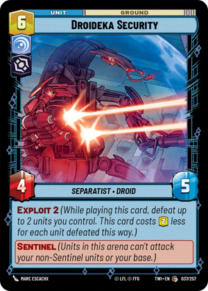 Droideka Security card image.