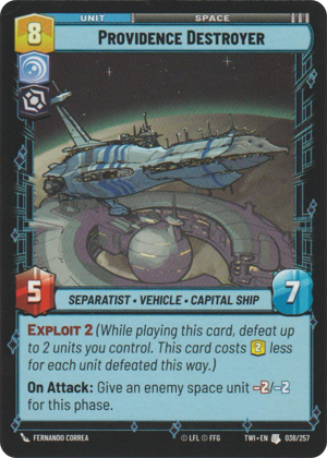 Providence Destroyer card image.