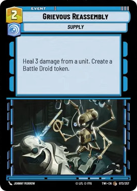 Grievous Reassembly card image.