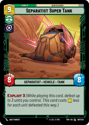 Separatist Super Tank card image.