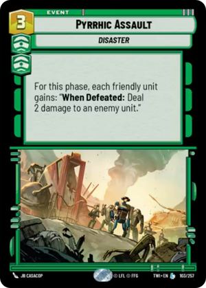 Pyrrhic Assault card image.