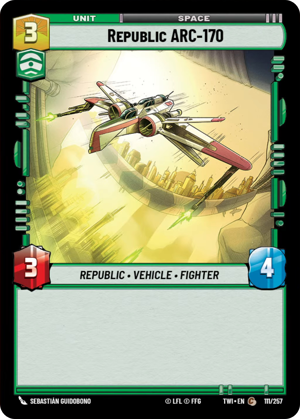 Republic ARC-170 card image.