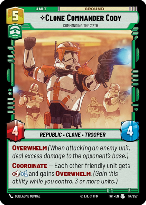 Clone Commander Cody card image.