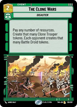 The Clone Wars card image.