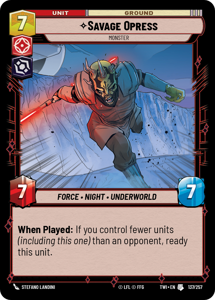 Savage Opress card image.