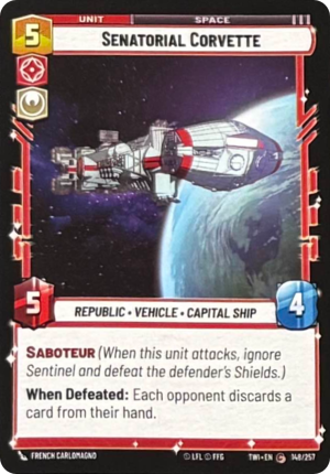 Senatorial Corvette card image.