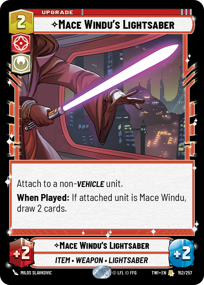 Mace Windu's Lightsaber card image.